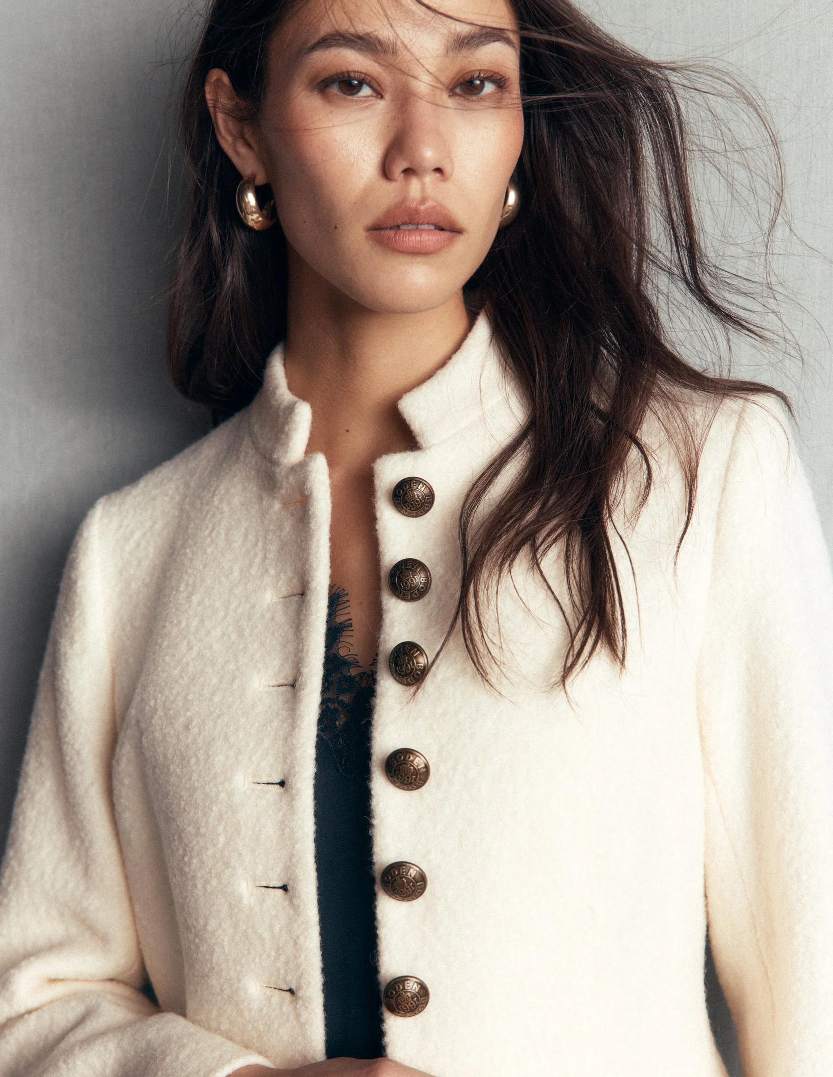 Boden wool cream coat