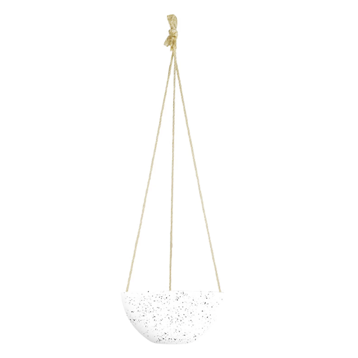 white hanging plant pot