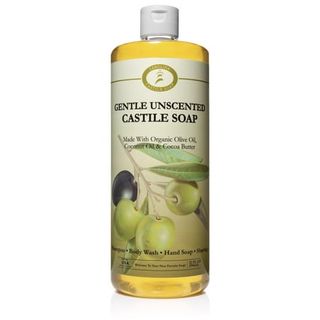 Unscented Liquid Castile Soap -32 Oz Organic Body Wash & Shampoo - Carolina Castile Soap