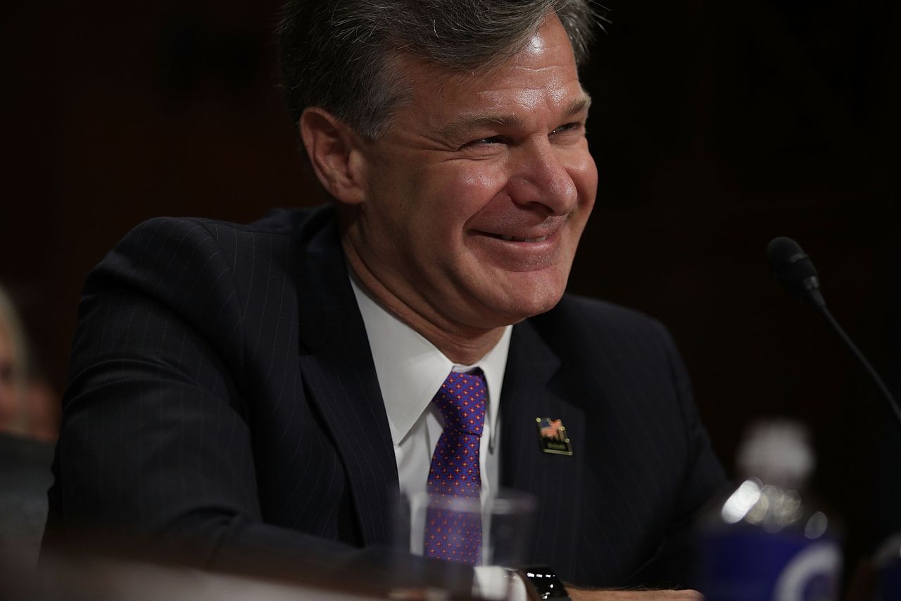 Christopher Wray during his confirmation hearing