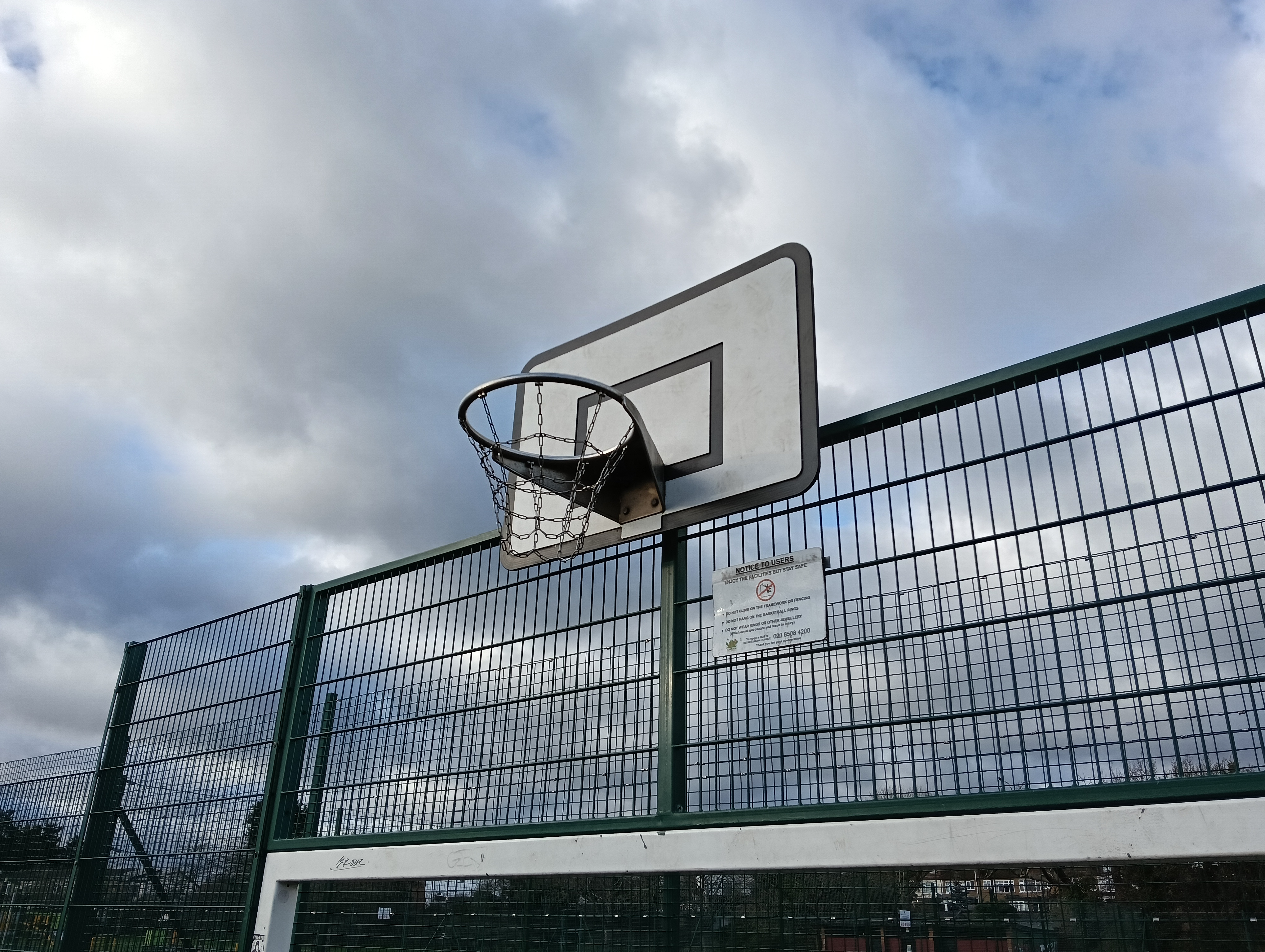 A basketball hoop