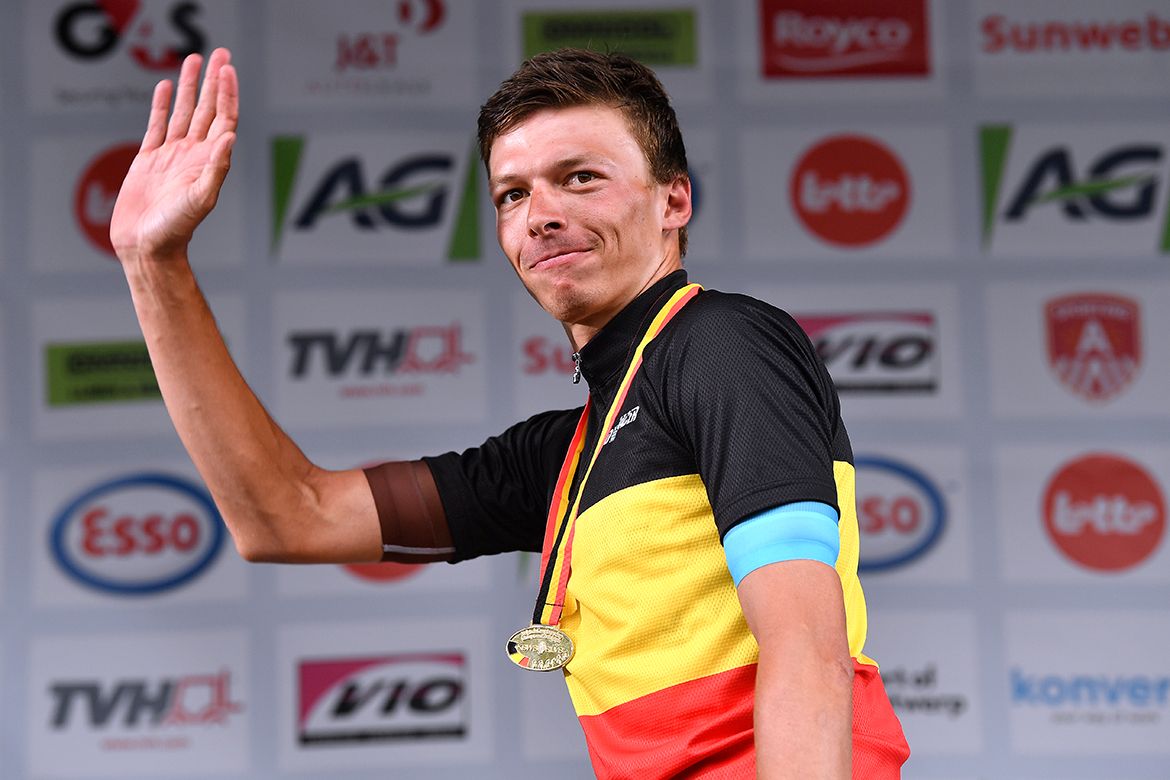 Oliver Naesen on the podium