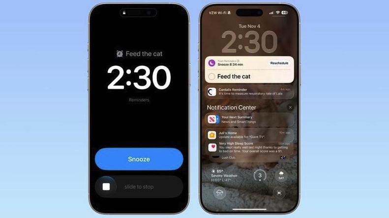 iOS 26.2 beta 中的提醒警報
