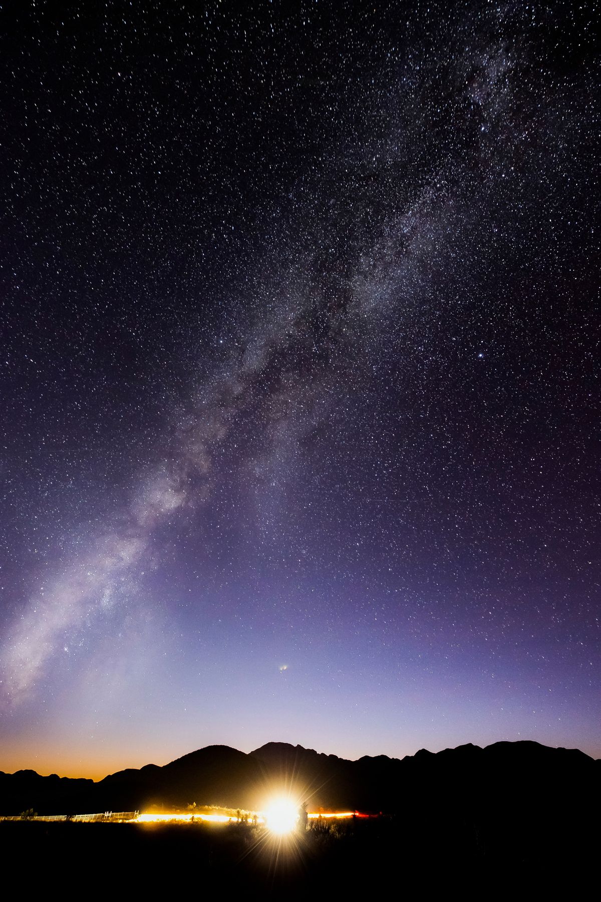 The Red Bull Air Force skydiving team paint the night sky in dazzling "Marfa lights" near Marfa, Texas in these amazing images by photographer Dustin Snipes to celebrate the night sky for the winter solstice 2020. The jump took place in November 2020.