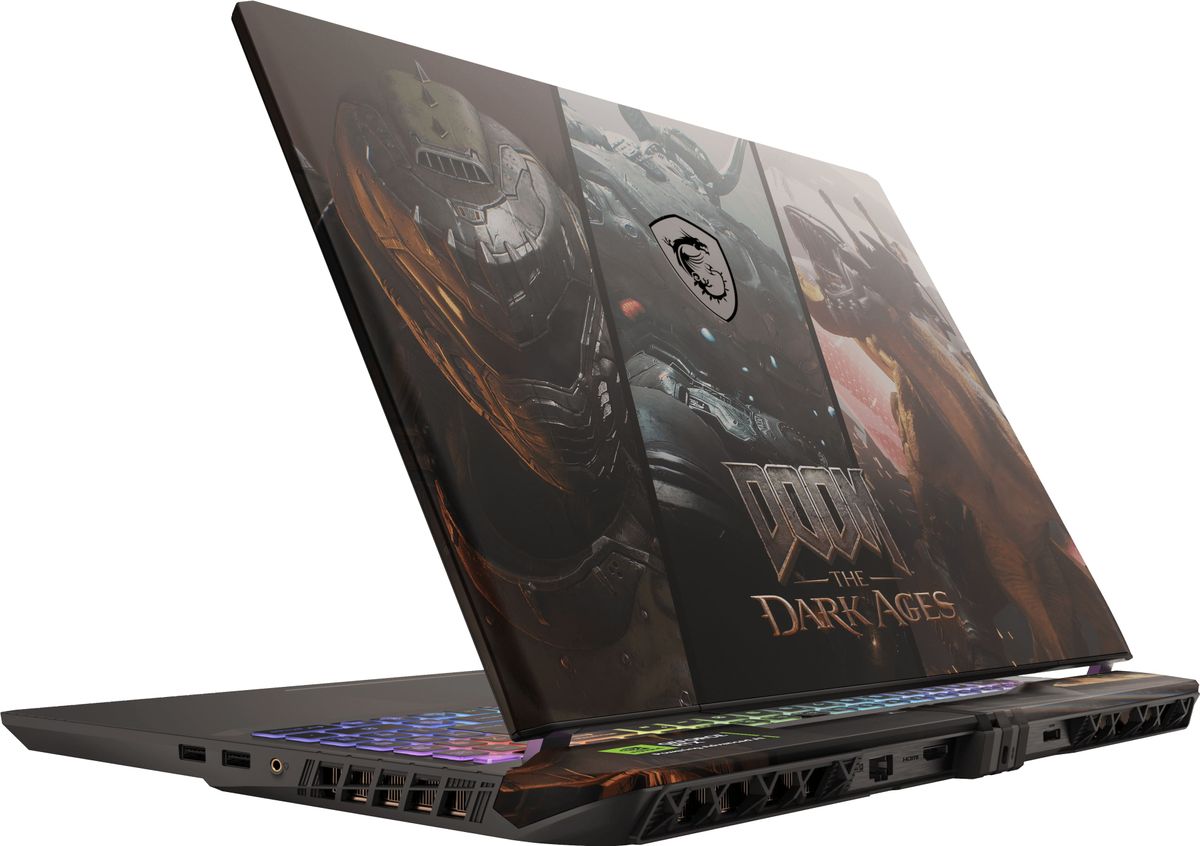 DOOM: The Dark Ages-themed PCs, laptops, and GPUs.