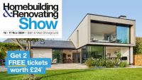 A promotional offer for the Somerset Homebuilding & Renovating Show for two free tickets for £24