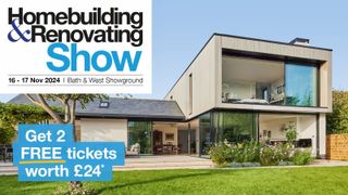 A promotional offer for the Somerset Homebuilding & Renovating Show for two free tickets for £24