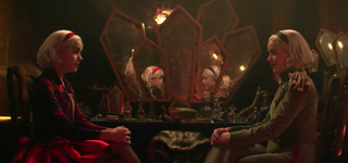 Kiernan Shipka sees double in the Chilling Adventures of Sabrina Season 4 trailer.