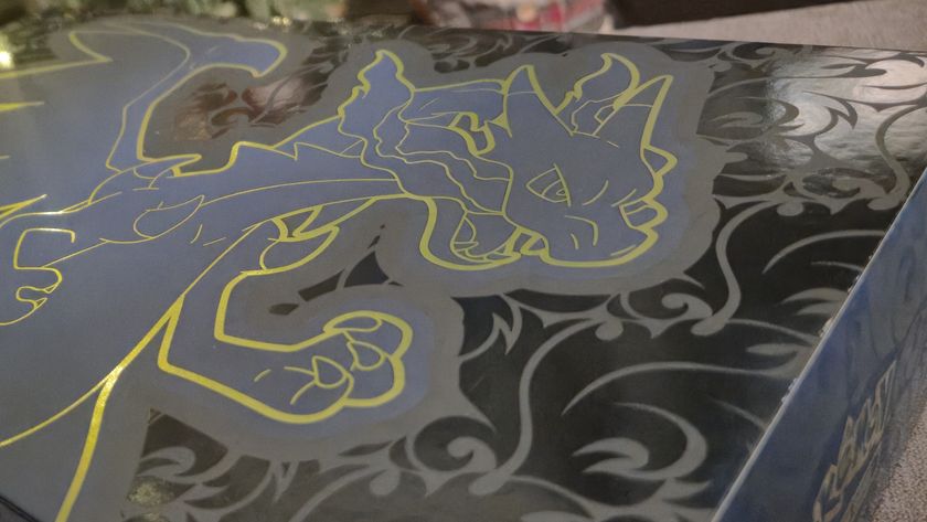 Pokemon Phantasmal Flames Charizard X Ex Ultra Premium Collection box laid out at an angle