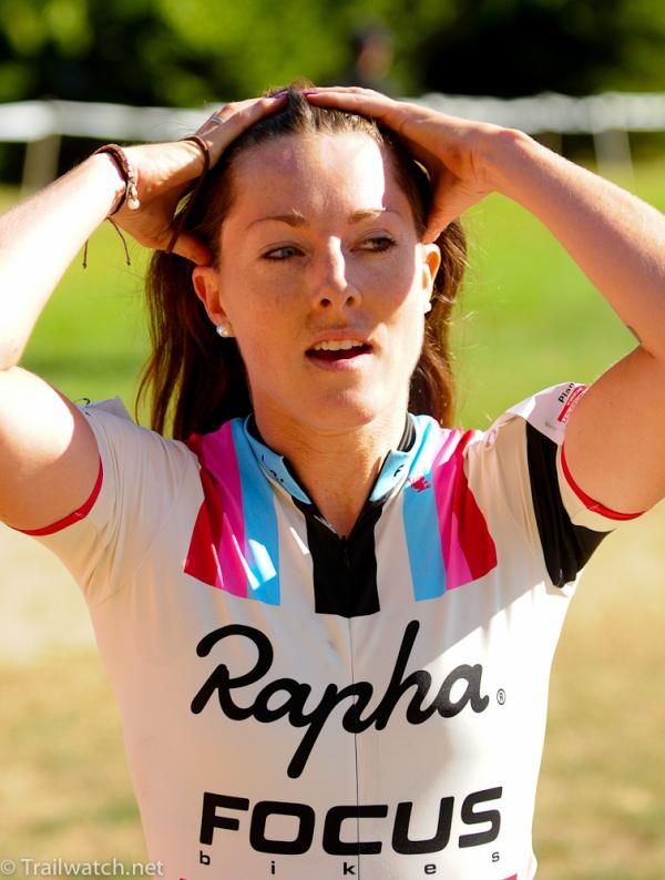 Gabby Day (Rapha-Focus) recovering after the race