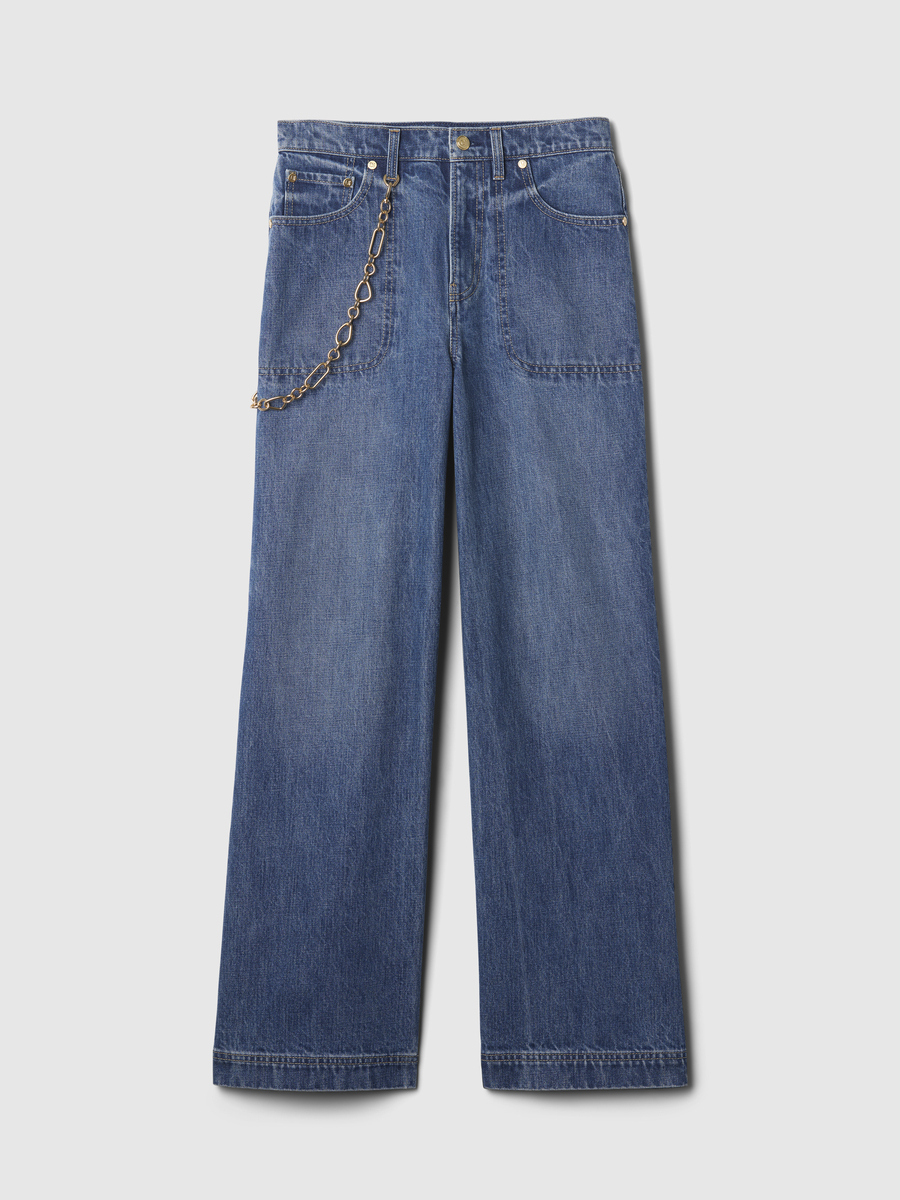 Gap x Cult Gaia, high-waisted chain jeans