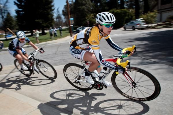 Megan Guarnier (TIBCO) safe at the front.