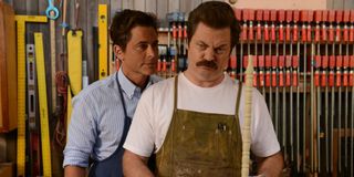 Rob Lowe and Nick Offerman on Parks and Recreation