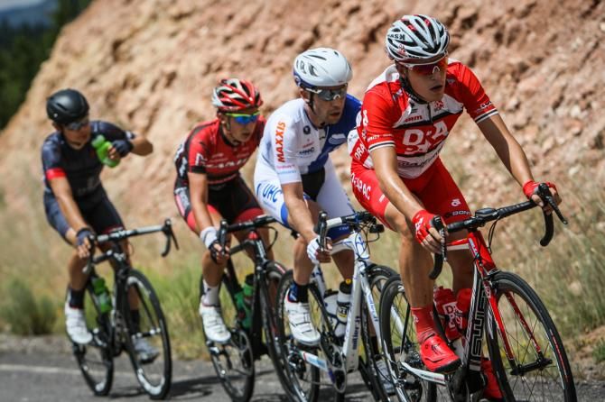 Adam Phelan (Drapac) leads the break