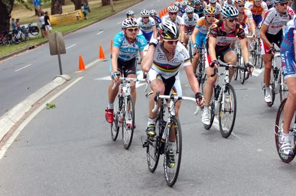Cadel Evans (BMC) said today's windy conditions had been stressful for the peloton