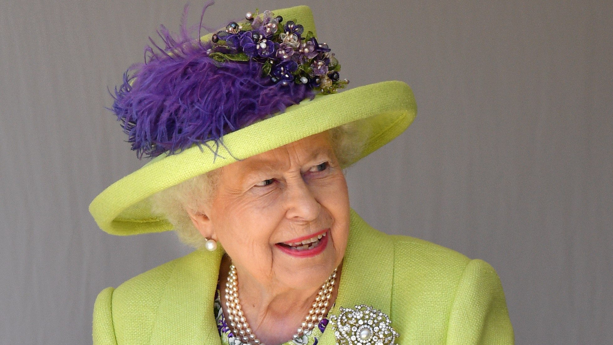 Queen Elizabeth II attends the wedding of Prince Harry to Ms Meghan Markle at St George's Chapel, Windsor Castle on May 19, 2018