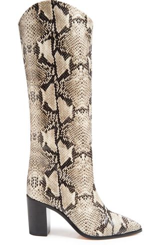 Maryana Pointed Toe Block Heel Knee High Boot