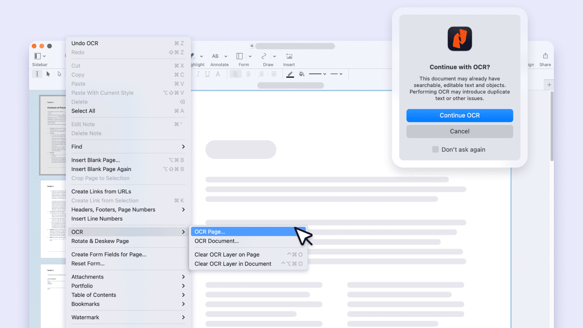 Nitro PDF OCR Feature