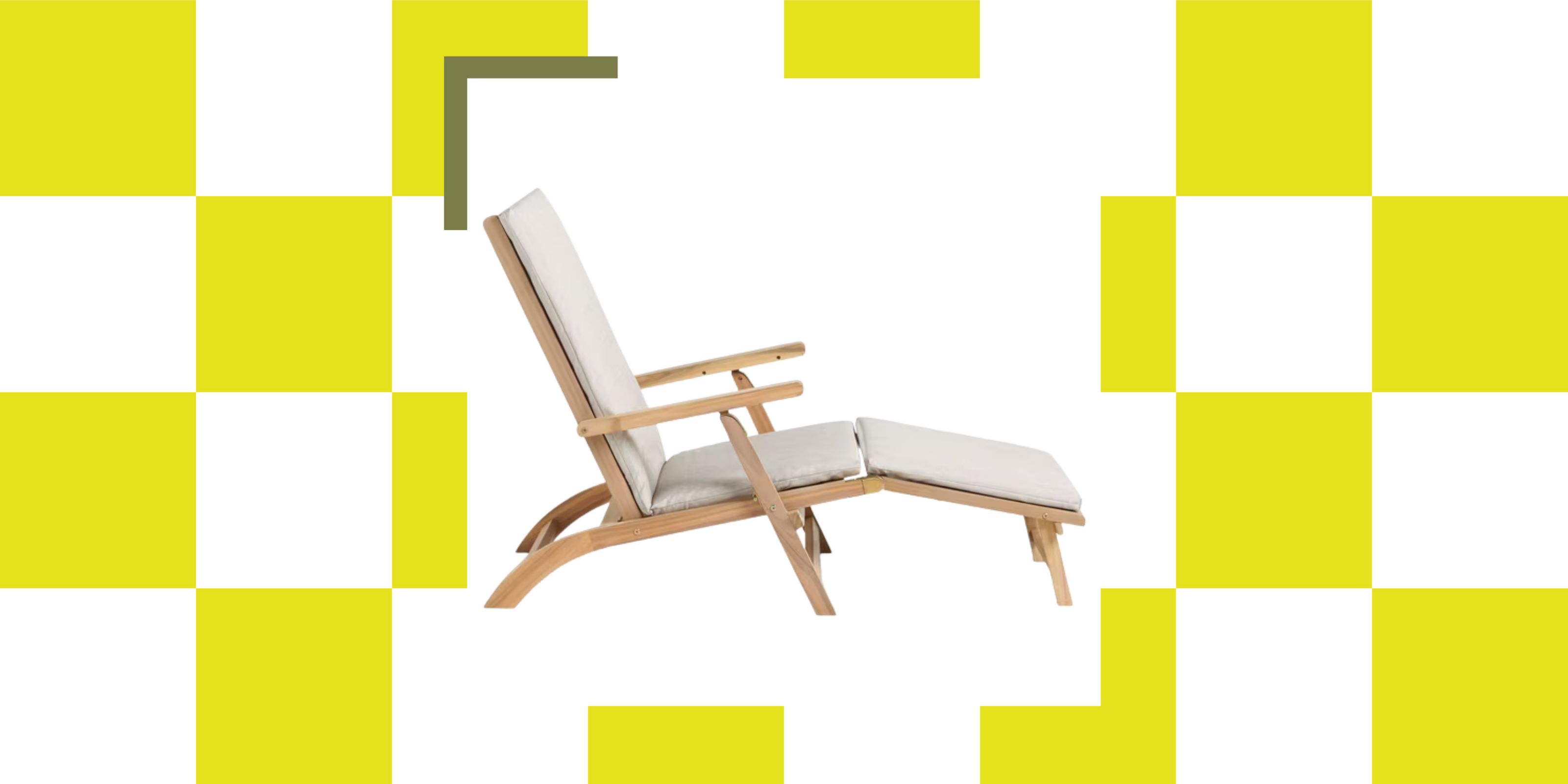 John Lewis Acacia Wood Foldable Garden Steamer Chair
