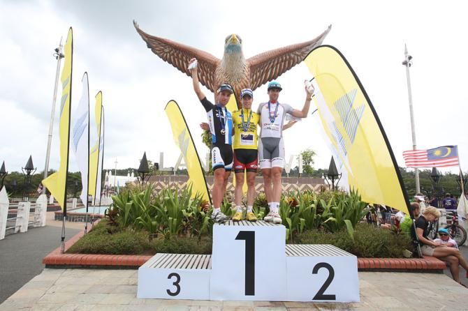 Prologue stage winner Maxime Marotte topped the podium