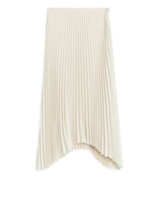 Pleated Maxi Skirt - Off White - Arket Gb