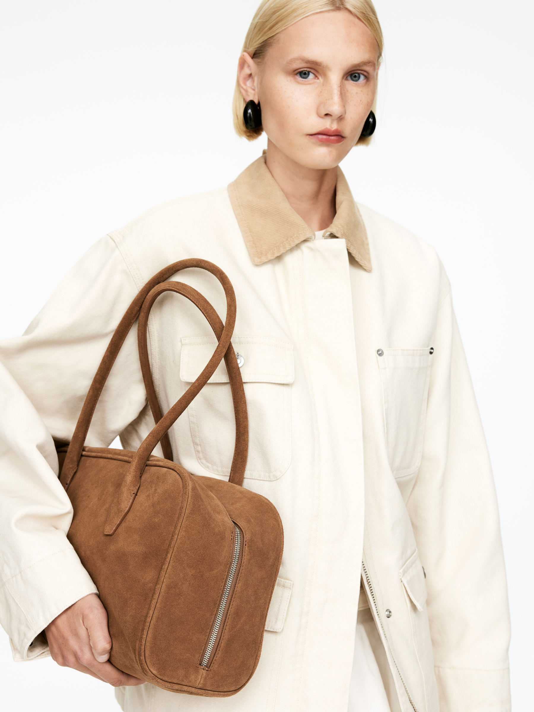 Suede Bowling Bag 
 Brown 
 Women 
 Arket Gb