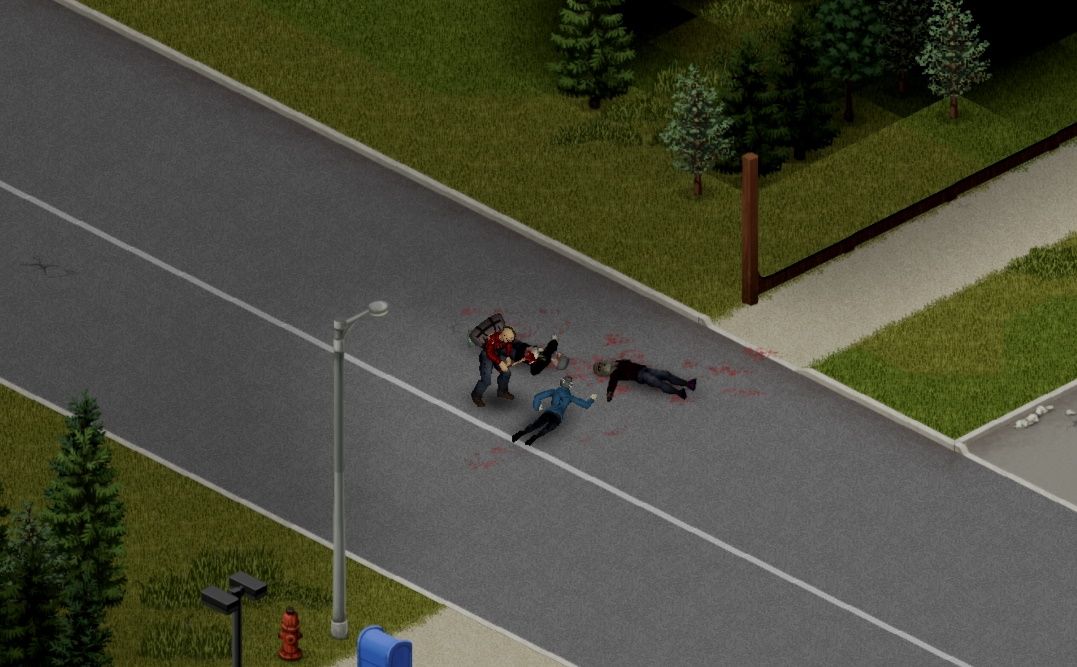 project zomboid weapon killing a zombie