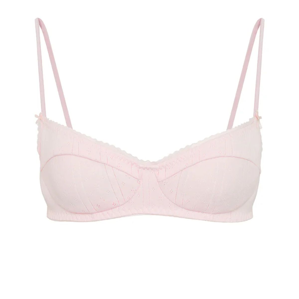 The Balconette: Pointelle Baby Pink