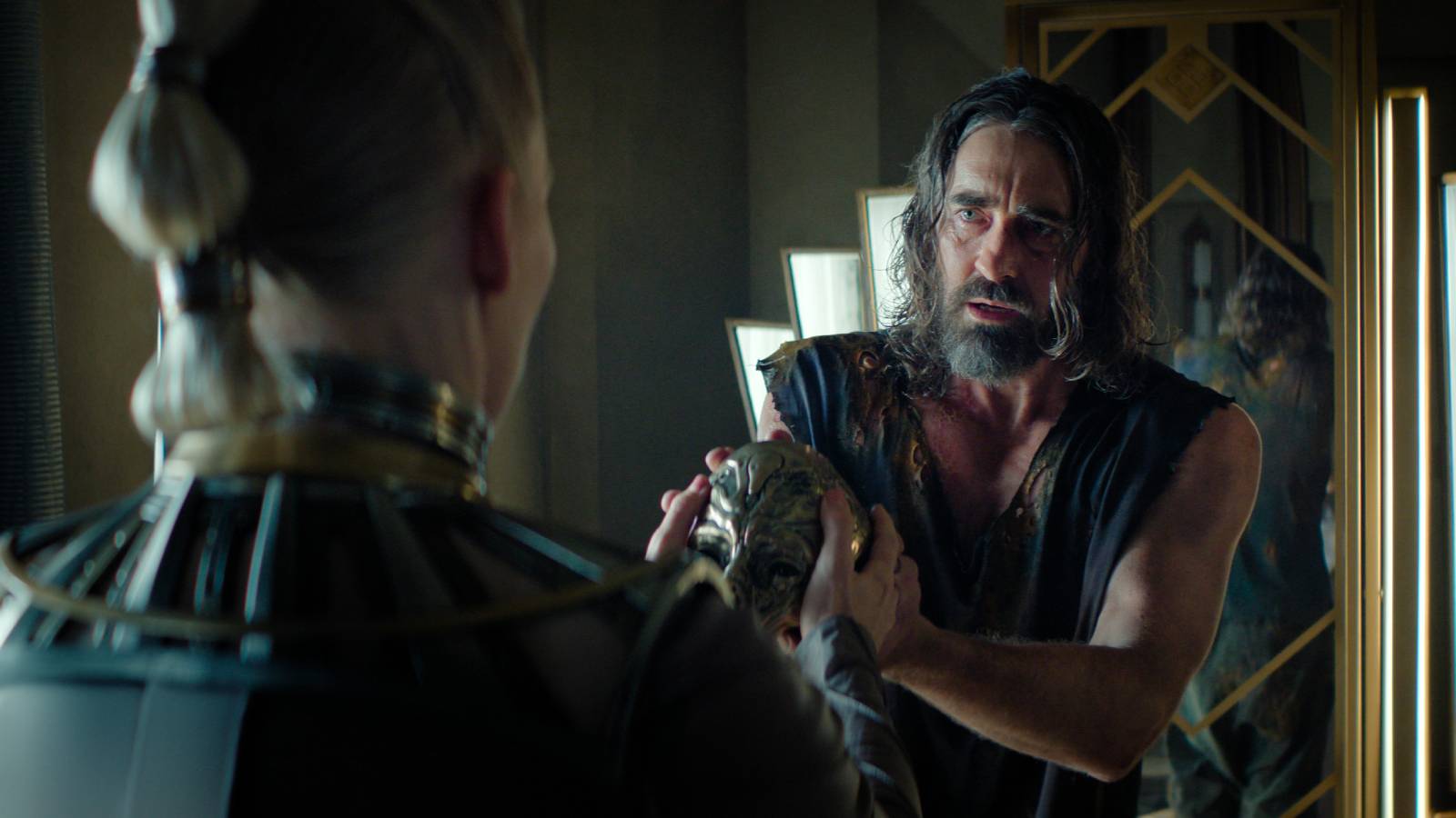 Lee Pace and Laura Birn in Foundation season 3 episode 10