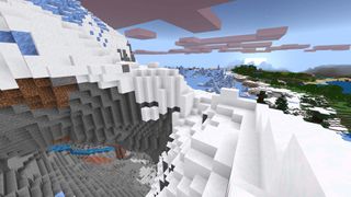 Minecraft Caves and Cliffs part 2 update snow mountain