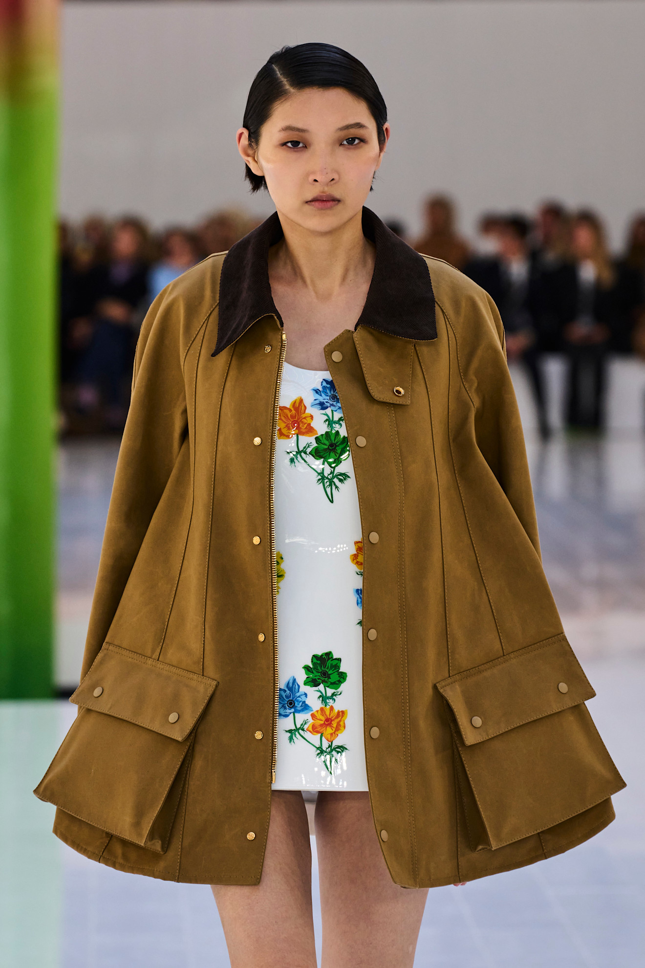 An image of Loewe's country jacket, as debuted on the spring/summer 2023 runway.