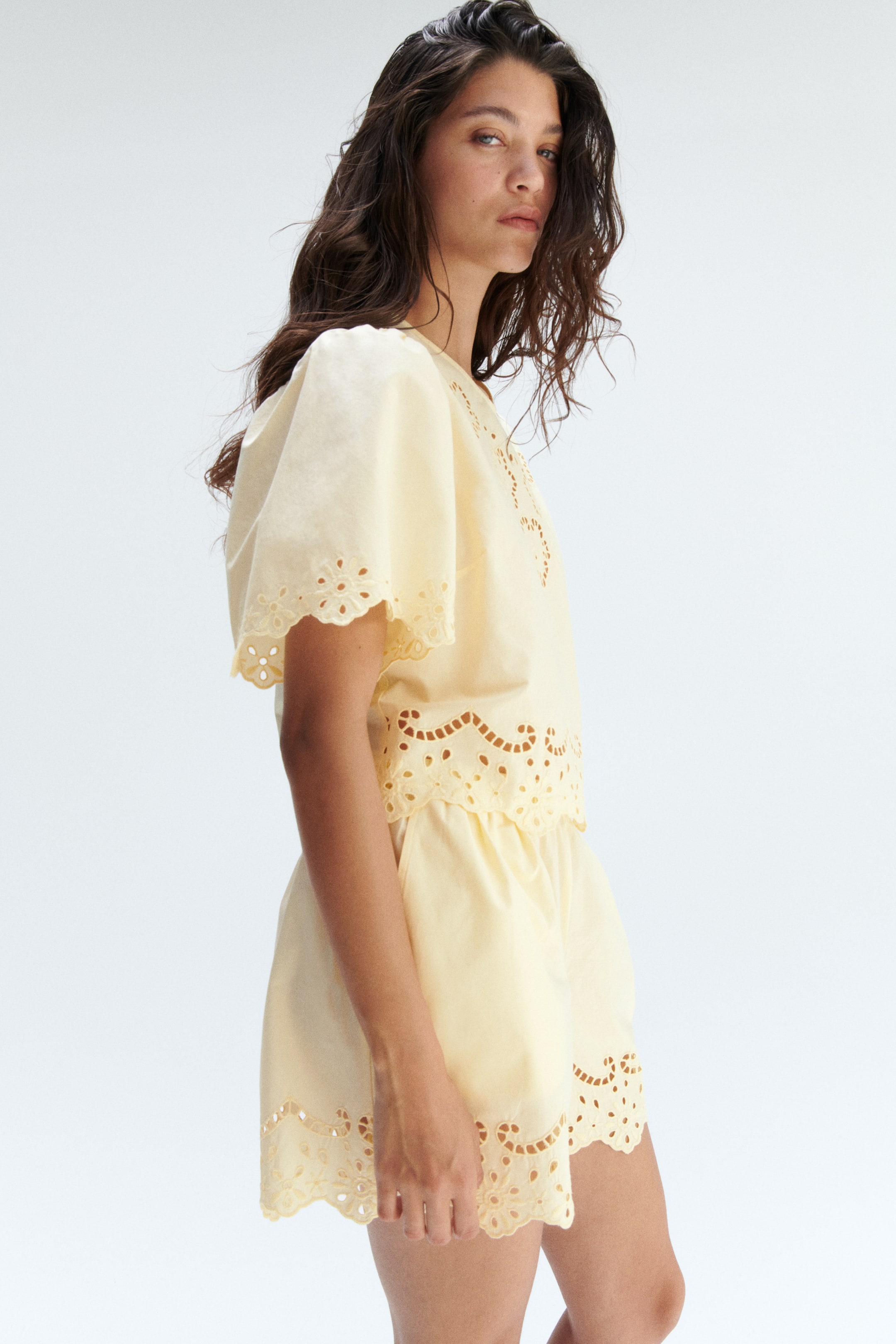 Broderie Anglaise Cotton Shorts