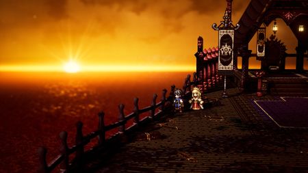 A screenshot of the upcoming RPG Octopath Traveler 0. 