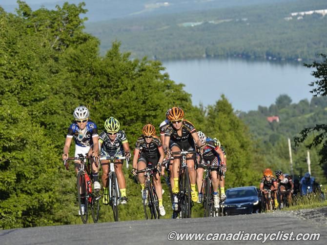 Leah Kirchmann (Optum p/b Kelly Benefit Strategies) leads over the climb