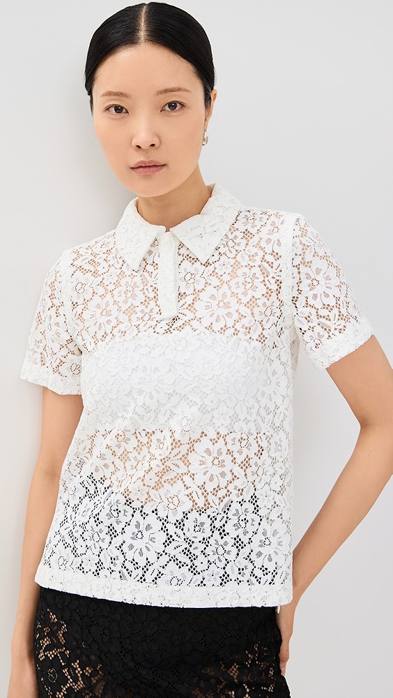Proenza Schouler Kennedy Top in Stretch Lace