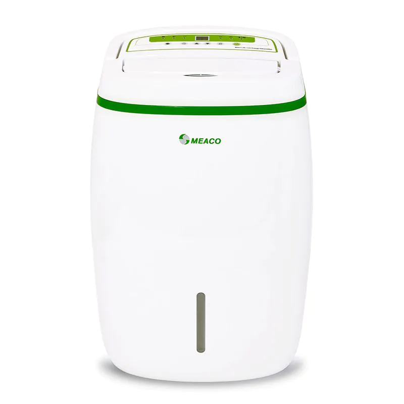 white dehumidifier with green trim