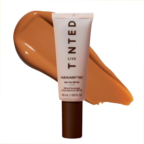 Live Tinted Hueguard Skin Tint Spf 50 - Tinted Mineral Sunscreen With Light-Medium Buildable Coverage With a Hydrating and Radiant Finish - Water and Sweat Resistant, 1.35 Fl Oz - Shade 05