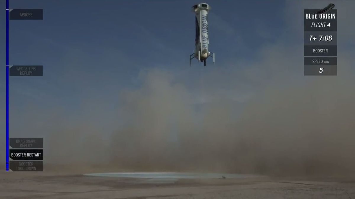 Blue Origin's 4th Reusable Rocket Launch and Landing in Photos: Page 2