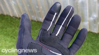 A close-up of the fingers on the Castelli Perfetto RoS gloves