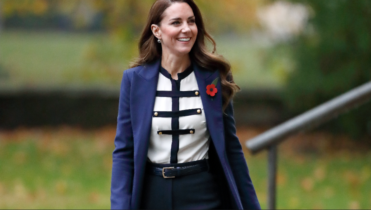 Catherine, Duchess of Cambridge visits the Imperial War Museum to officially open two new galleries, The Second World War Galleries and The Holocaust Galleries on November 10, 2021 in London, England. During her visit The Duchess also viewed the exhibition &#039;Generations: Portraits of Holocaust Survivors&#039; which includes the two portraits she took last year to mark 75 years since the end of the Holocaust.