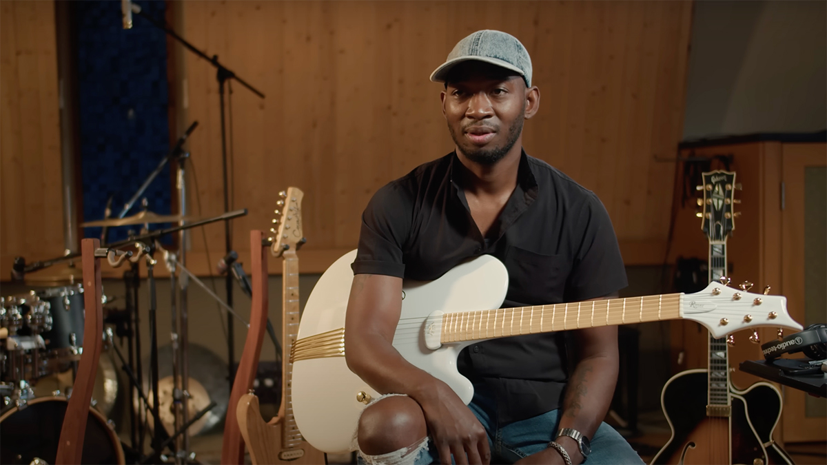 Isaiah Sharkey with Ritter&#039;s Princess Isabella guitar