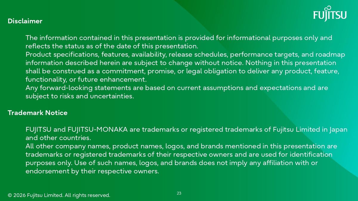 Fujitsu Hot Chips 2026 Presentation