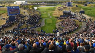 The first tee at the 2018 Ryder Cup in Paris