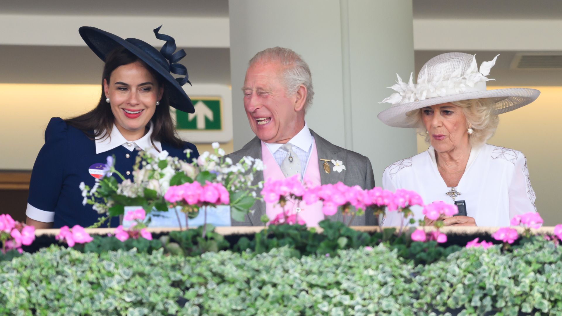 Sophie Winkleman, King Charles III and Queen Camilla attend day four of Royal Ascot at Ascot Racecourse on June 20, 2025