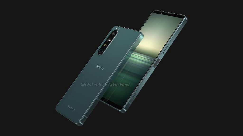 Unofficial renders showing the Sony Xperia 1 IV from the front and back