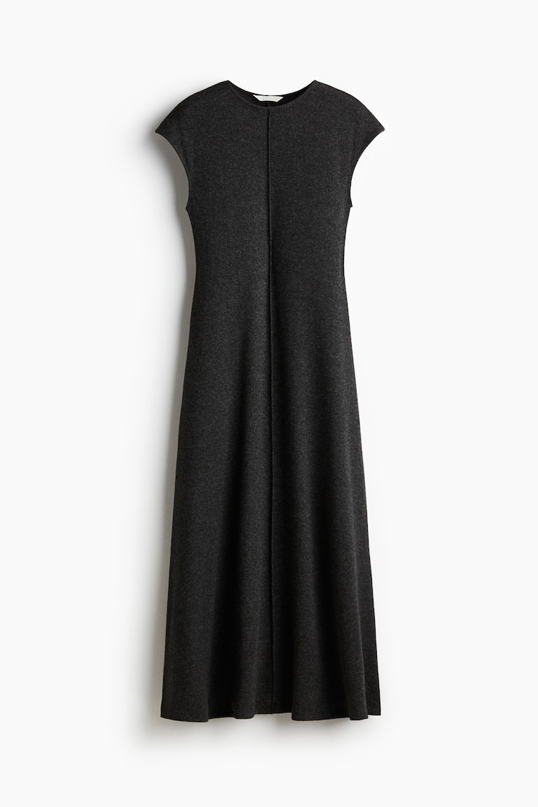 Cap-Sleeved Jersey Dress
