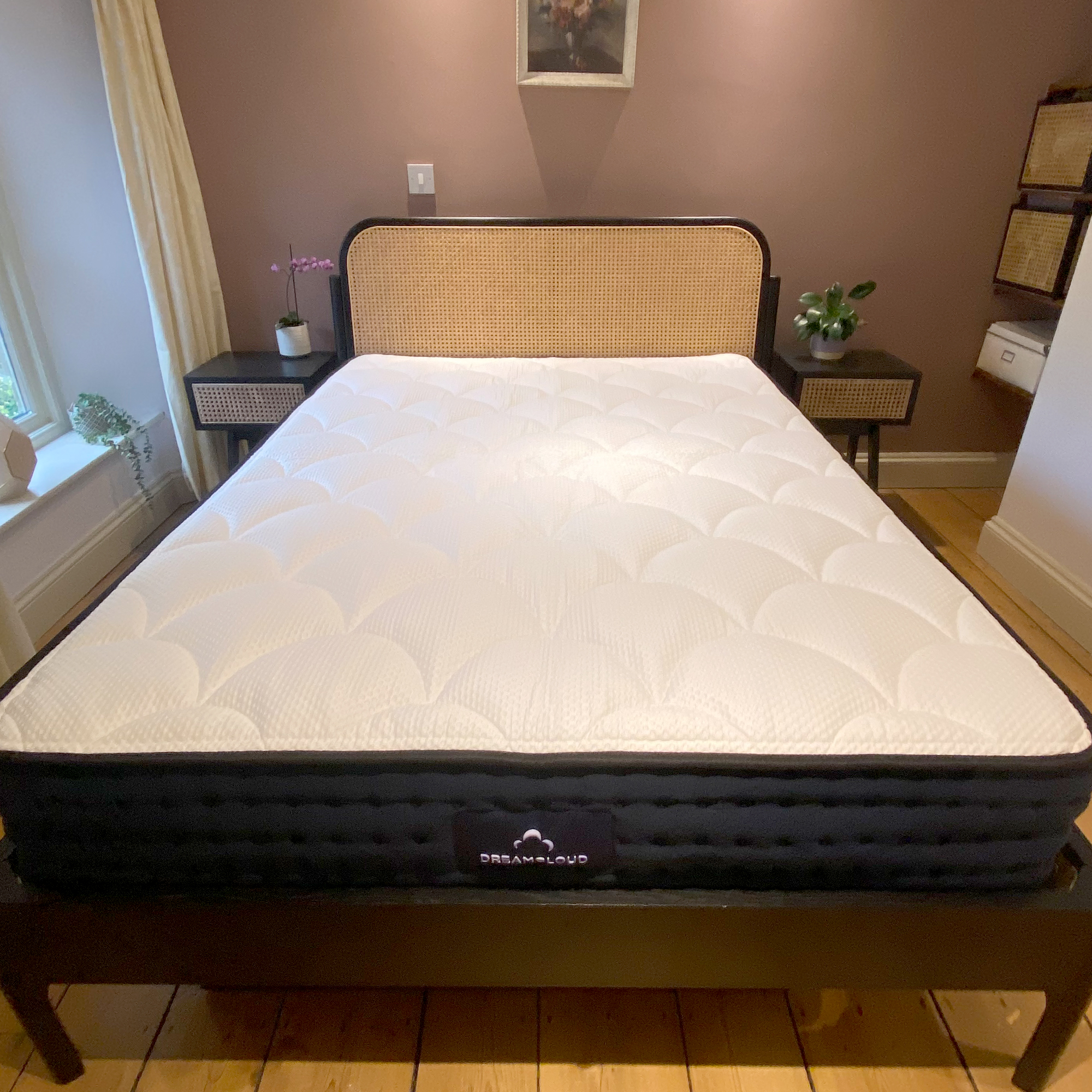 The DreamCloud Hybrid mattress being tested