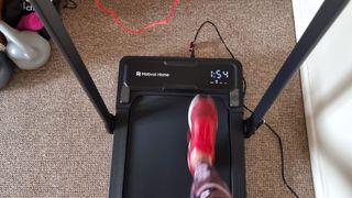 Mobvoi Treadmill Plus being tested by our reviewer