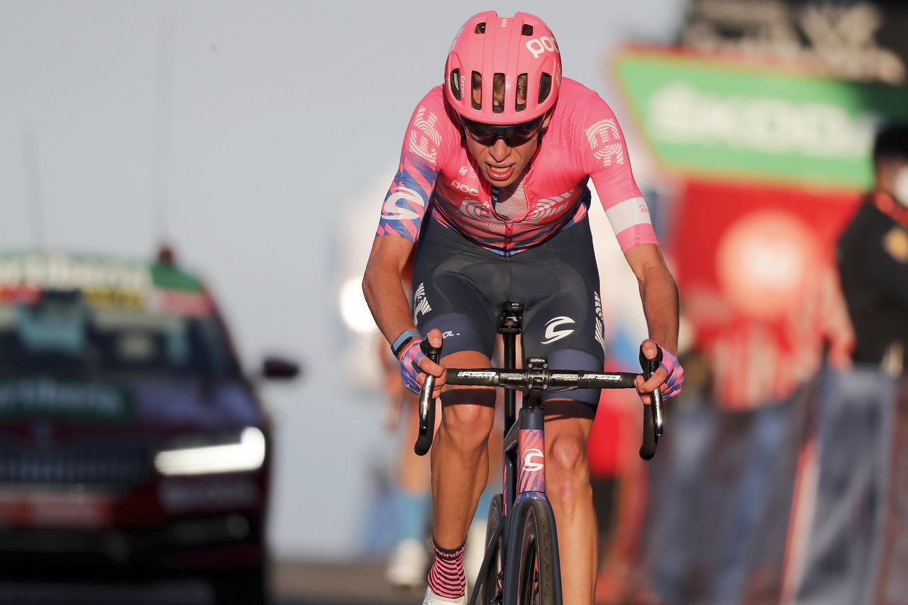 Vuelta Espana 2020 - 75th Edition - 8th stage Logrono - Alto de Moncalvillo 164 km - 28/10/2020 - Hugh Carthy (GBR - EF Pro Cycling) - photo Luis Angel Gomez/BettiniPhoto&Acirc;&copy;2020