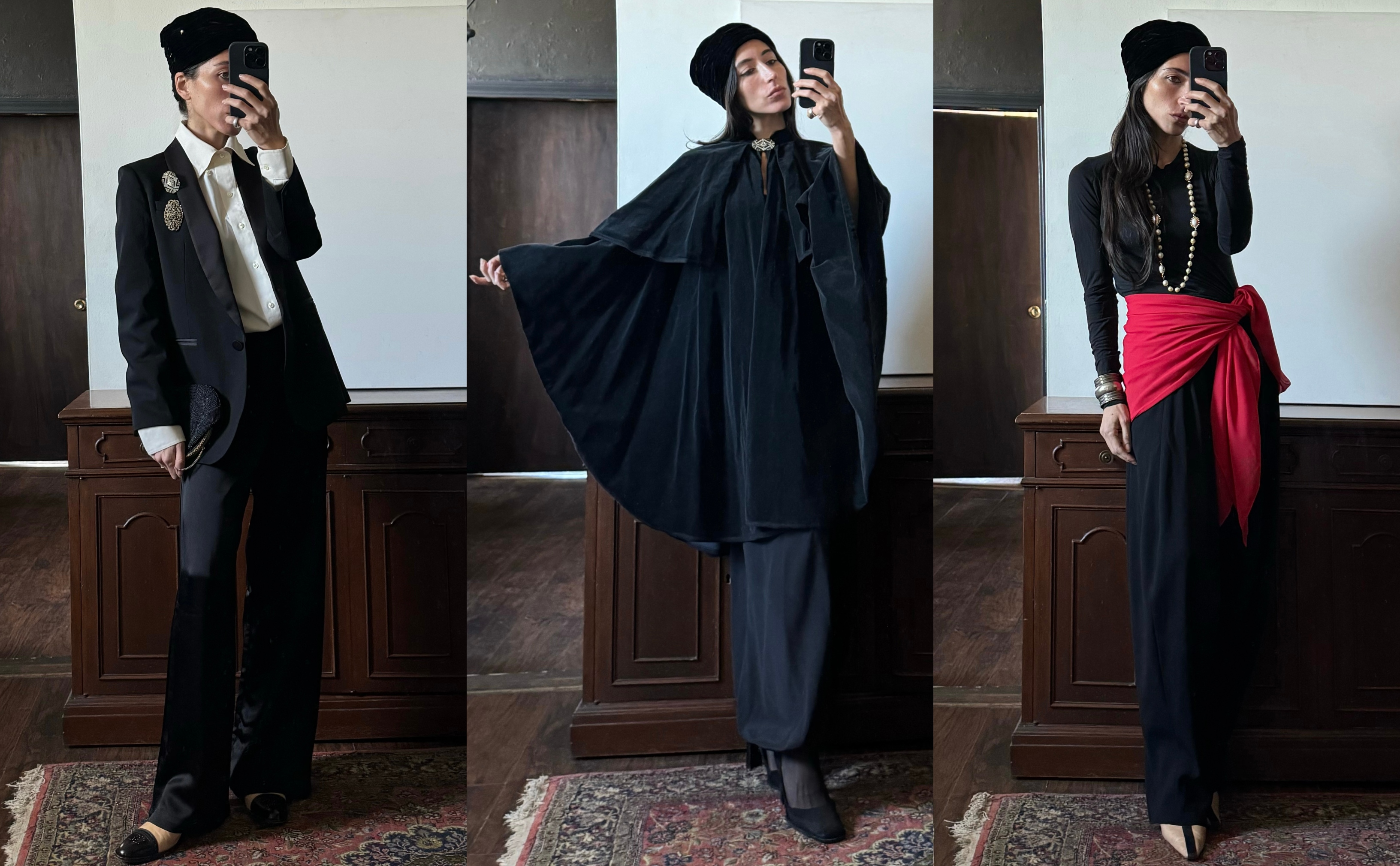 Alexis Badiyi wearing holiday party outfits 